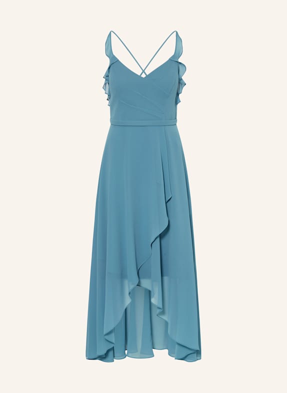 VM Vera Mont Cocktailkleid mit Volants BLAU