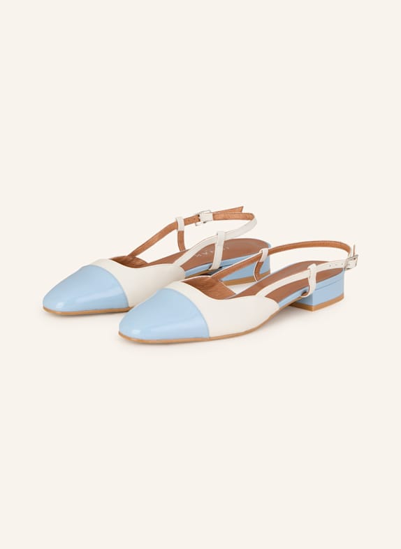 JONAK Slingballerinas DHAPOU HELLBLAU/ WEISS