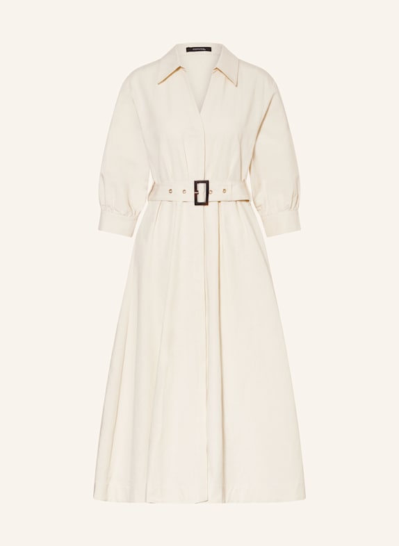 comma Hemdblusenkleid mit Leinen und 3/4-Arm CREME