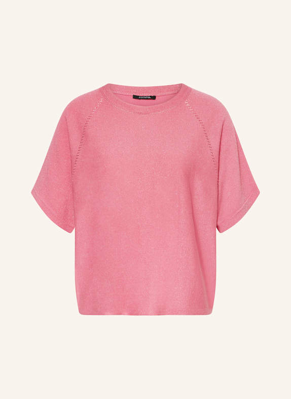 comma Strickshirt mit Glitzergarn PINK