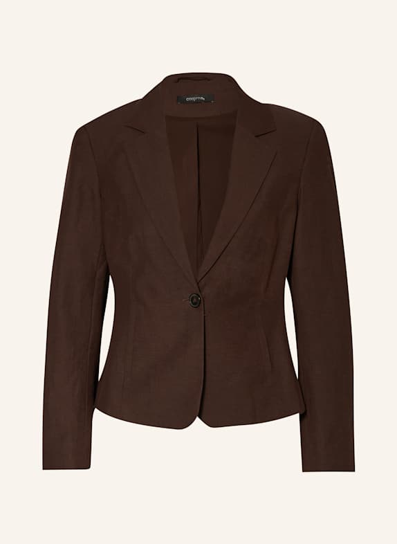 comma Blazer mit Leinen DUNKELBRAUN