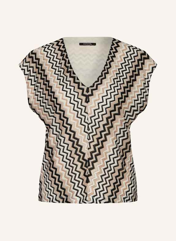 comma T-Shirt WEISS/ BEIGE/ SCHWARZ