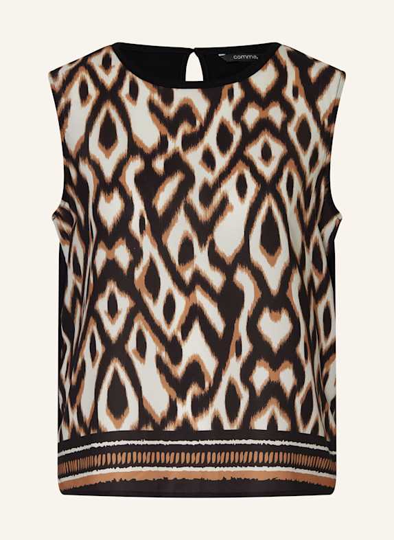 comma Top im Materialmix BRAUN/ BEIGE/ SCHWARZ