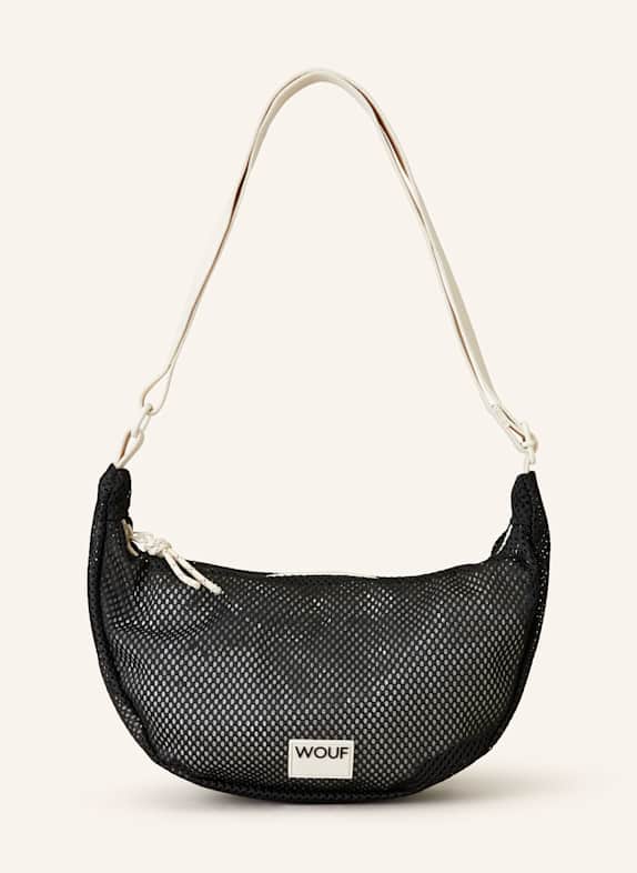 WOUF Schultertasche aus Mesh SCHWARZ