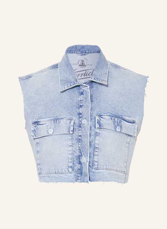 Herrlicher Cropped-Jeansweste LAURINE HELLBLAU
