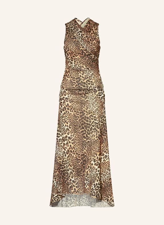 GANNI MARL dress BLACK/ BROWN/ CREAM