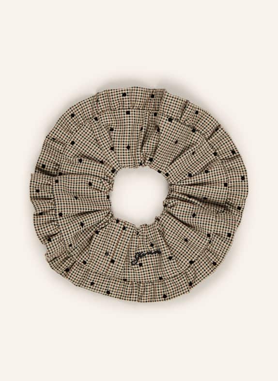 GANNI Hair tie BROWN/ BEIGE
