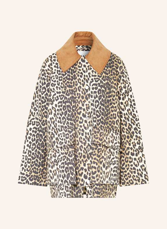 GANNI Jacket LIGHT BROWN/ BROWN/ BLACK