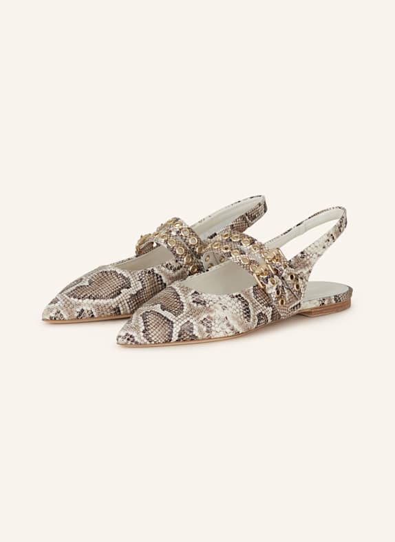 KENNEL & SCHMENGER Slingballerinas GRETA TAUPE/ ECRU