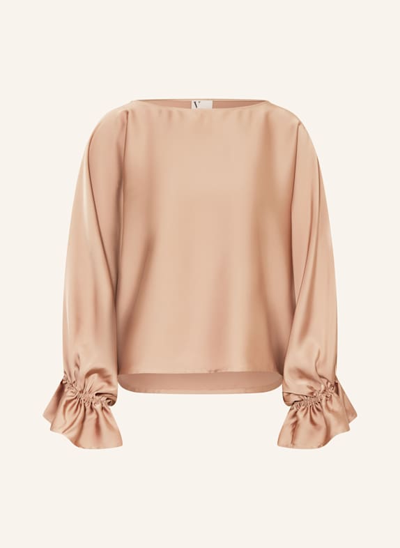 V by Vera Mont Blusenshirt aus Satin mit Volants BEIGE