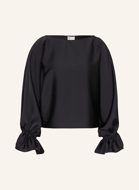 V by Vera Mont Blusenshirt aus Satin mit Volants SCHWARZ
