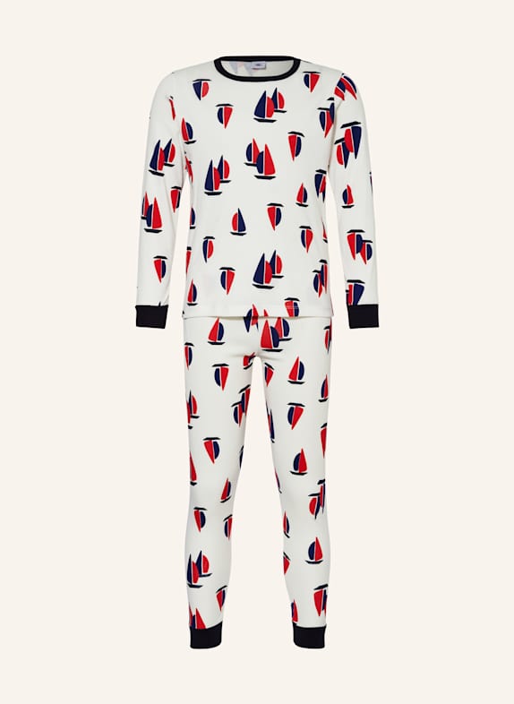 PETIT BATEAU Schlafanzug WEISS/ BLAU/ ROT