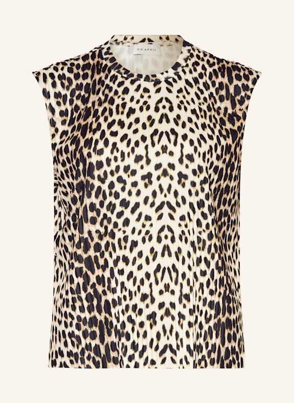 OH APRIL Plisseetop DUNN BEIGE/ SCHWARZ/ OLIV