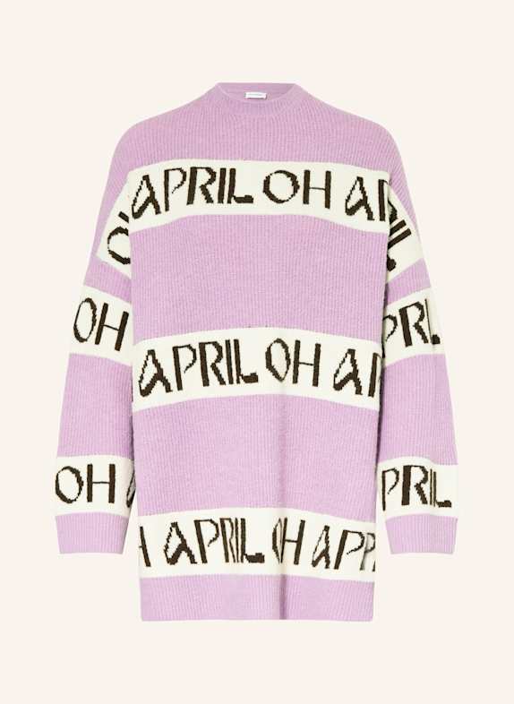 OH APRIL Oversized-Pullover BILLIE LILA/ CREME/ DUNKELBRAUN