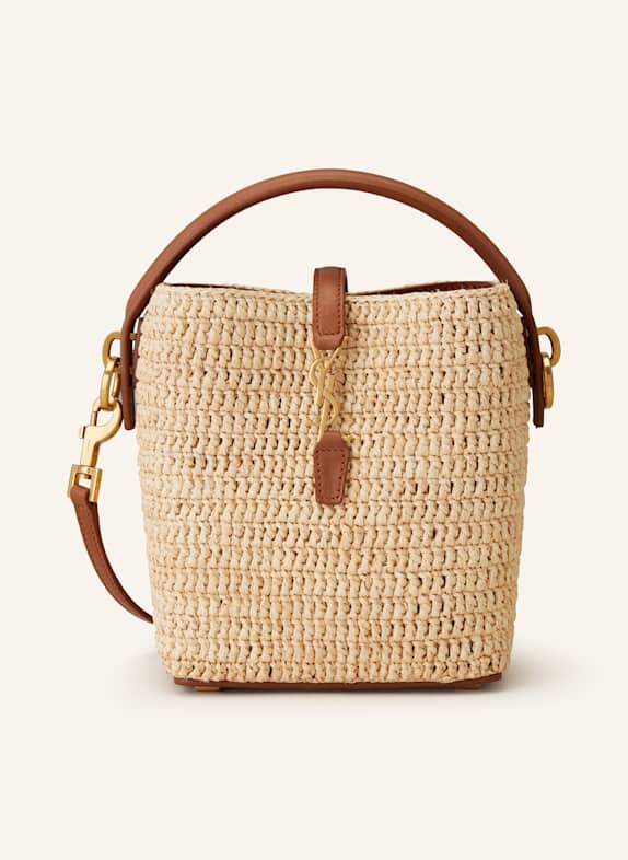 SAINT LAURENT Handtasche CREME/ BRAUN