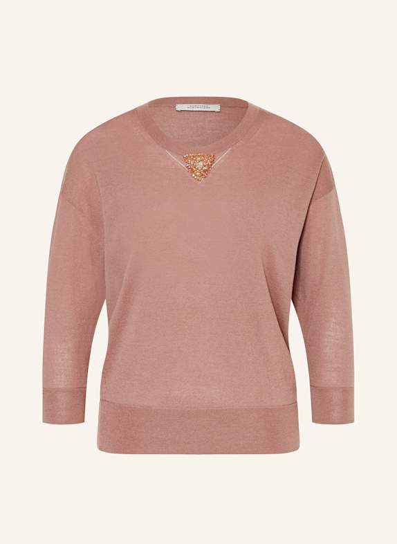 DOROTHEE SCHUMACHER REFINED ESSENTIALS sweater with decorative beads DUSKY PINK