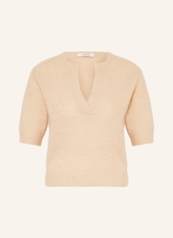 DOROTHEE SCHUMACHER Knit shirt LUXURY LOVE in cashmere CAMEL