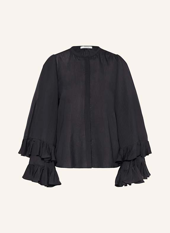 DOROTHEE SCHUMACHER Bluse mit Rüschen DUNKELBLAU