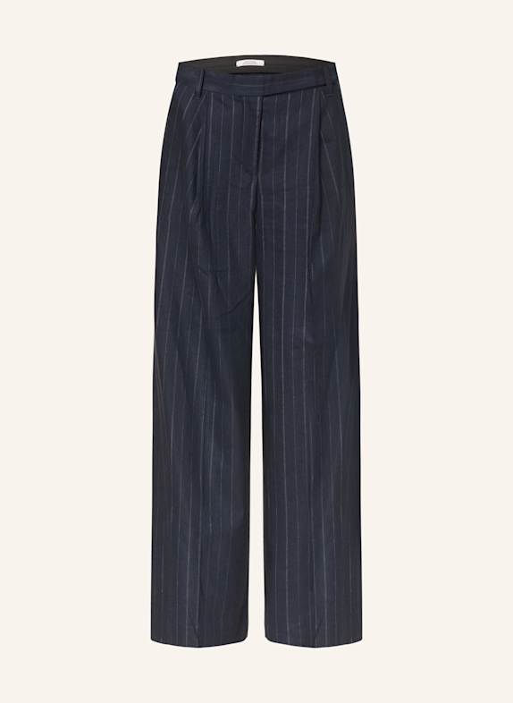 DOROTHEE SCHUMACHER Marlenehose MODERN SOPHISTICATION mit Leinen DUNKELBLAU/ GRAU