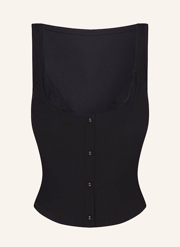 SKIMS SOFT LOUNGE LACE lounge top ONYX