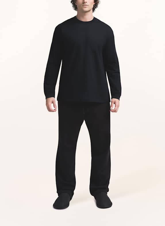 SKIMS Loungeskjorta HEAVYWEIGHT COTTON SVART