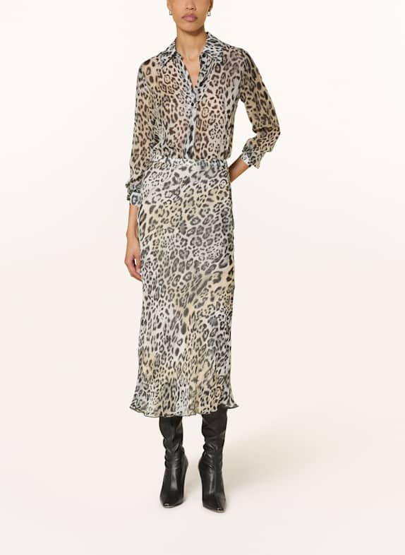 RIANI Rok met ruches DONKERGRIJS / ZWART / BEIGE