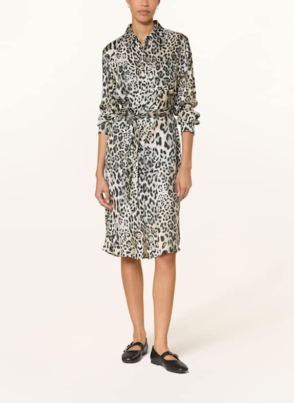 RIANI Hemdblusenkleid GRAU/ SCHWARZ/ BEIGE