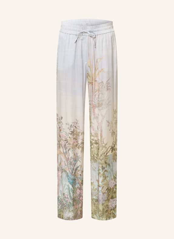 RIANI Marlenehose aus Satin HELLBLAU/ GRÜN
