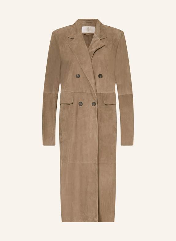 RIANI Ledermantel TAUPE