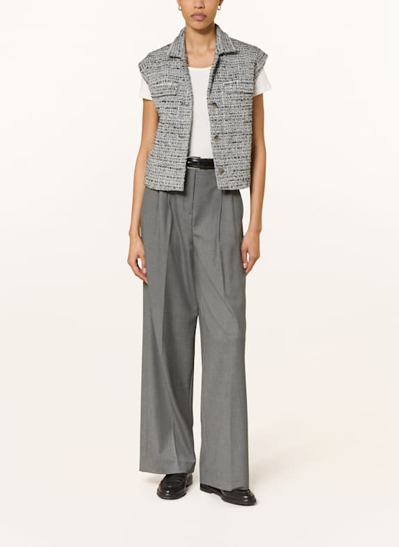 RIANI Bouclé-Weste mit Glitzergarn SCHWARZ/ GRAU/ SILBER