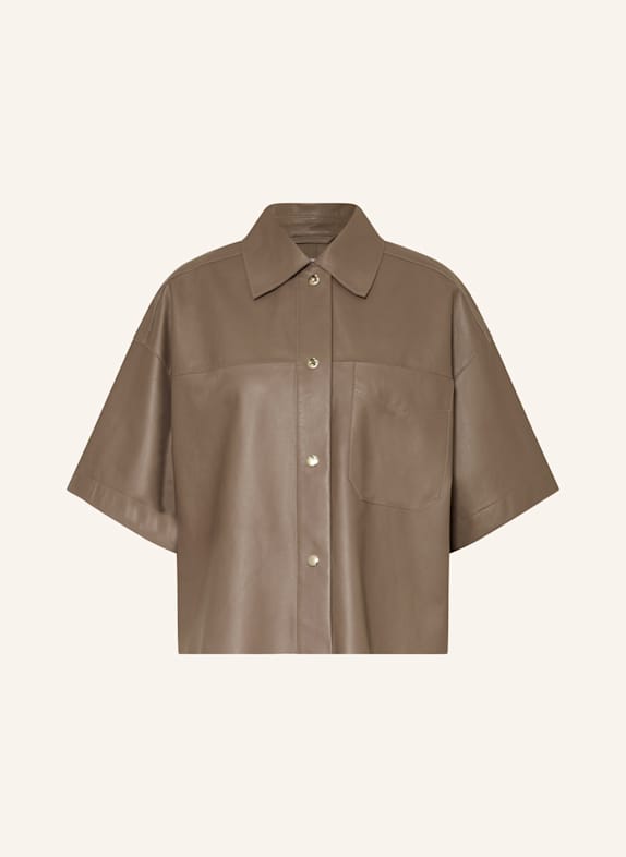 RIANI Leather jacket TAUPE