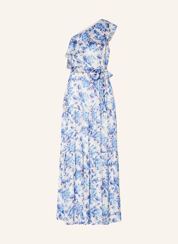 ADRIANNA PAPELL Abendkleid mit Glitzergarn CREME/ BLAU
