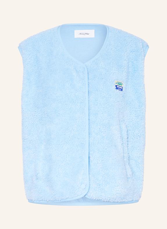American Vintage Teddyfell-Weste HOKTOWN HELLBLAU