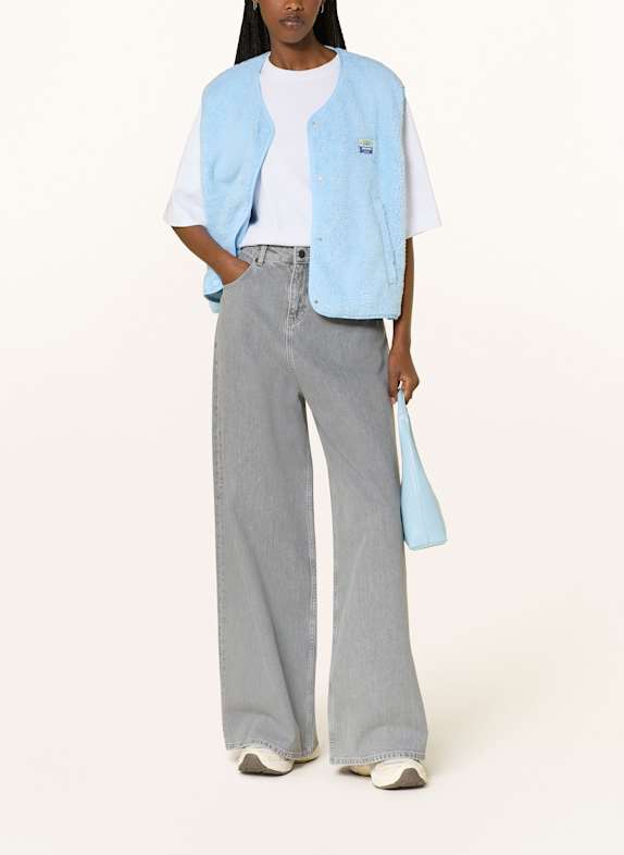 American Vintage Teddyfell-Weste HOKTOWN HELLBLAU