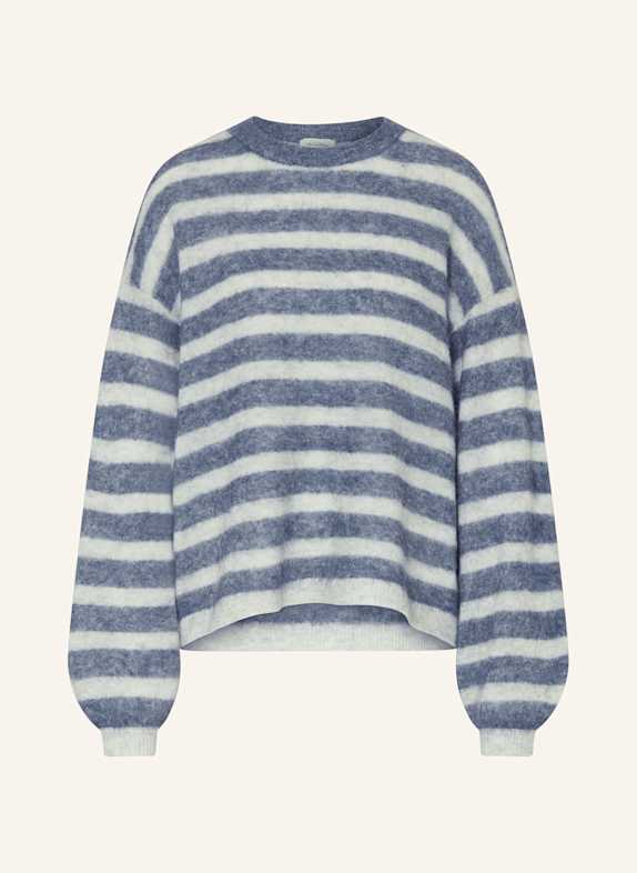 American Vintage Pullover mit Alpaka BLAU/ HELLGRAU