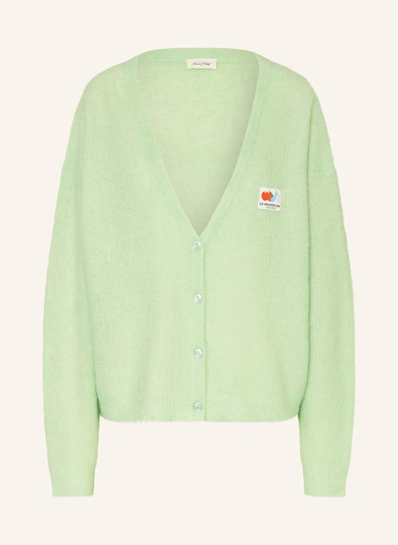 American Vintage Strickjacke NENBAY mit Alpaka HELLGRÜN