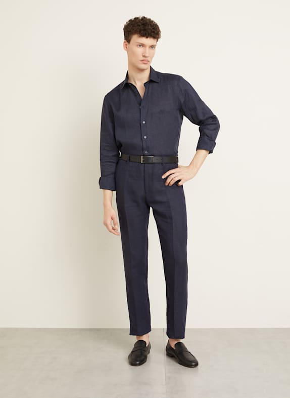 ETRO Linnen hemd Regular Fit DONKERBLAUW