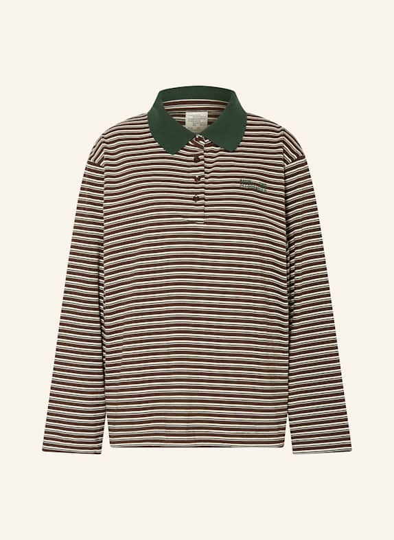 BAUM UND PFERDGARTEN Jersey-Poloshirt JEANNI BRAUN/ CREME/ DUNKELGRÜN