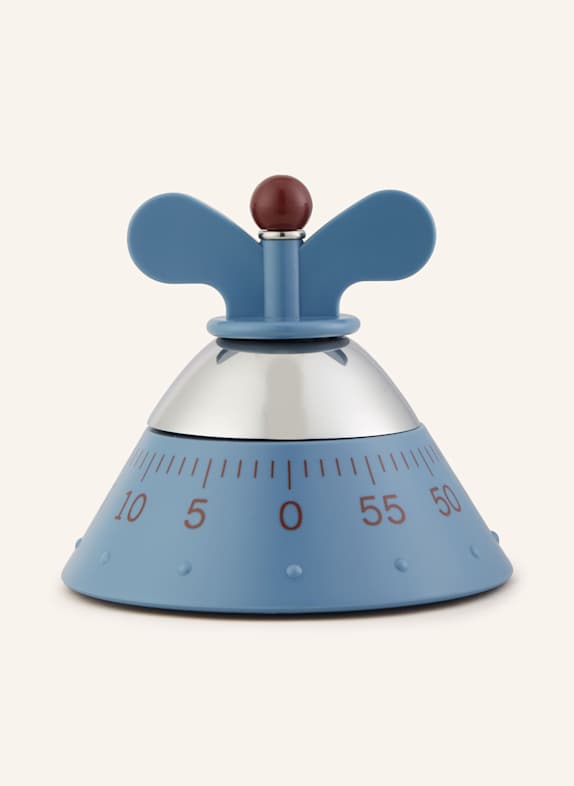 ALESSI Küchenuhr BLAUGRAU / SILBER