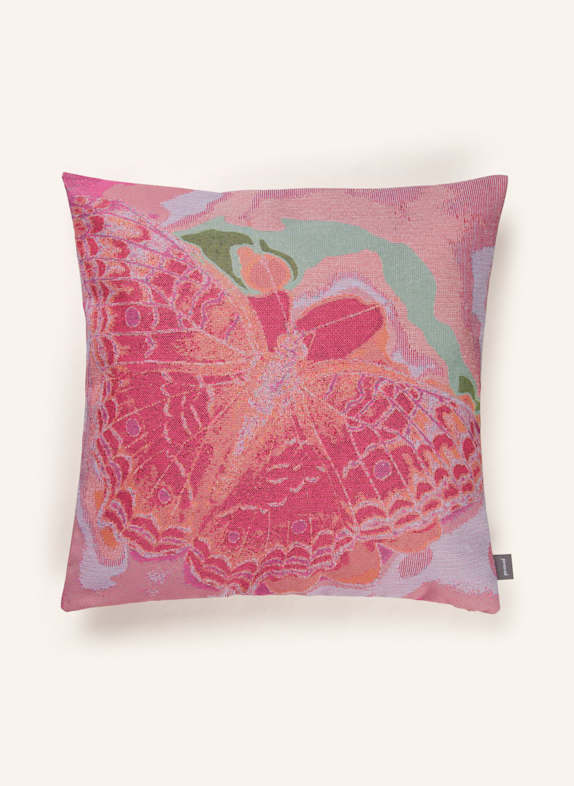 PAD Dekokissenhülle HAPPY ANIMALS aus Jacquard ROSA/ PINK/ HELLGRÜN