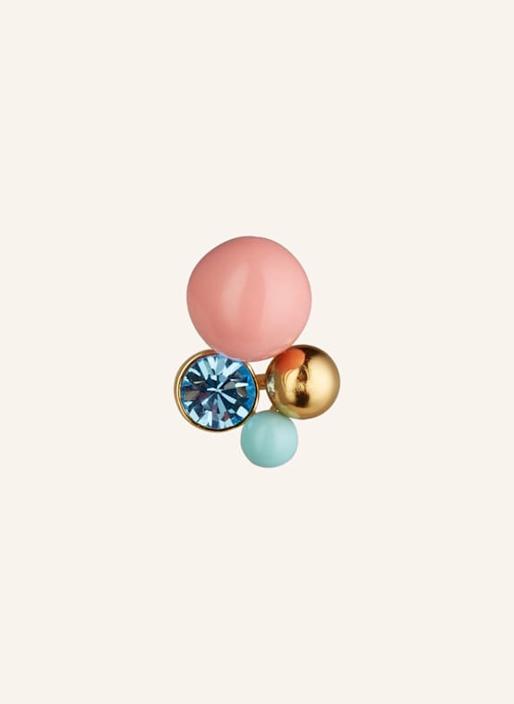 LULU Copenhagen Stud earrings BOUQUET BURNT CORAL GOLD/ PINK/ LIGHT BLUE