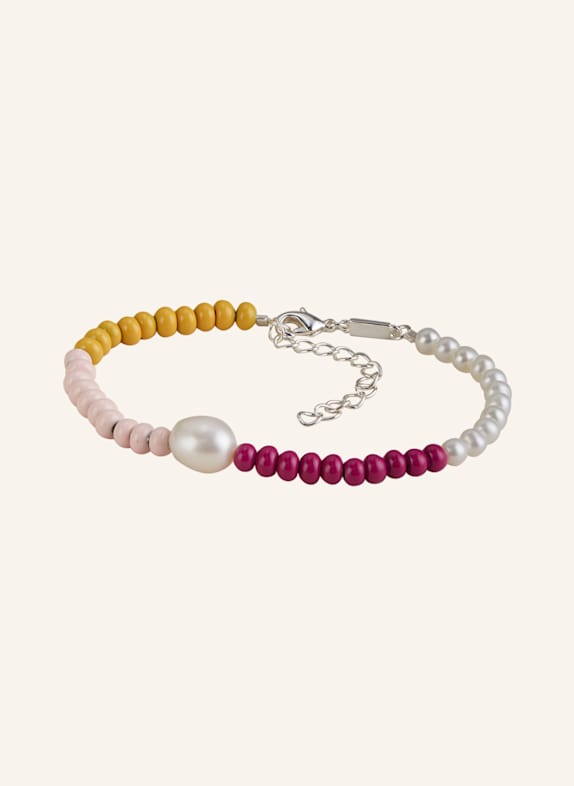 LULU Copenhagen COLOR BALL BRACELET PEARLS bracelet WHITE/ LIGHT PINK/ FUCHSIA