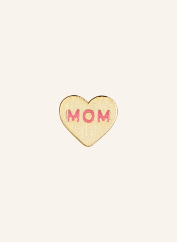 LULU Copenhagen Stud earrings HEART MOM GOLD/ PINK