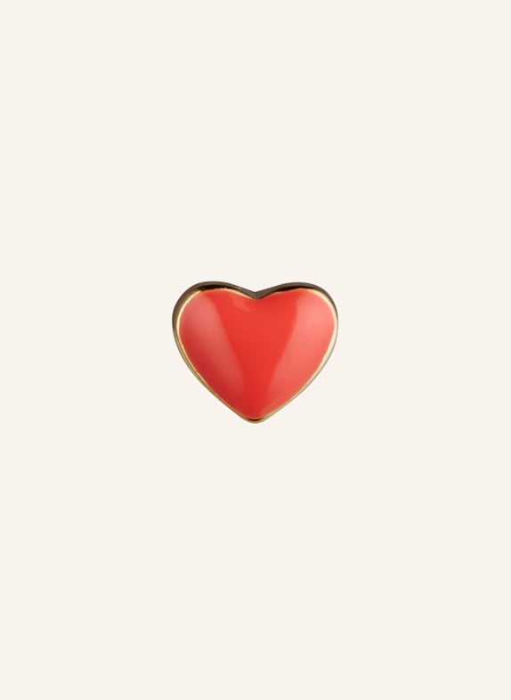 LULU Copenhagen LOVE U stud earrings in 925 Sterling silver RED/ GOLD