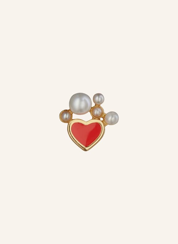 LULU Copenhagen Stud earrings BOUQUET DREAM RED/ GOLD/ WHITE