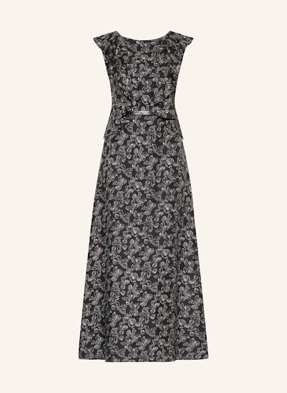 Max Mara Seidenkleid CALESSE mit Cut-out SCHWARZ/ WEISS