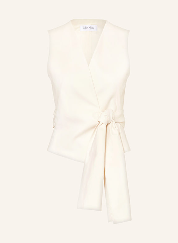 Max Mara ZAMPA wrap vest ECRU