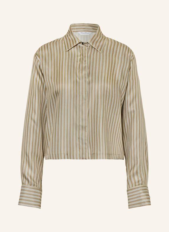 Max Mara BRAMA silk shirt blouse BROWN/ ECRU