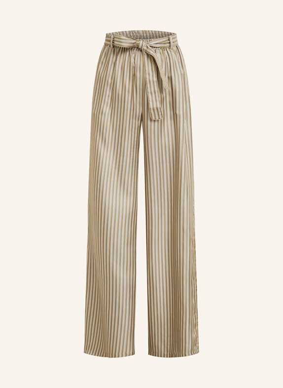 Max Mara Wide leg trousers LADINO made of silk LIGHT BROWN/ CREAM
