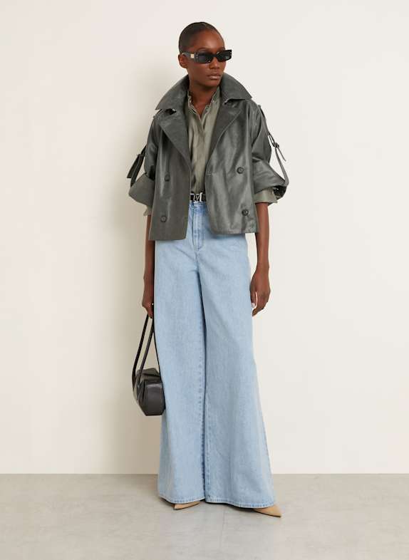 Max Mara Veste en cuir TENACE GROEN